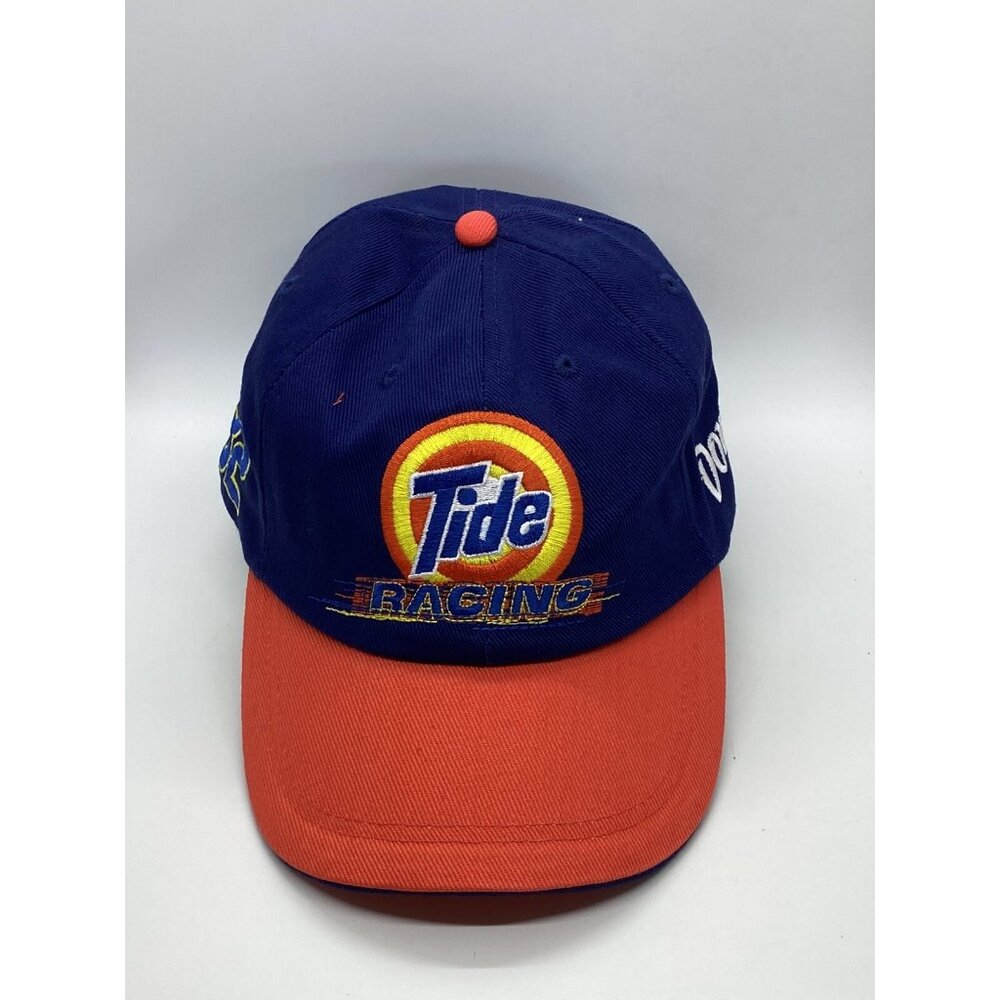 Tide Racing Blue Orange 32 Adjustable Adult Baseball Cap Hat Hook-Loop Downey - Picture 9 of 14
